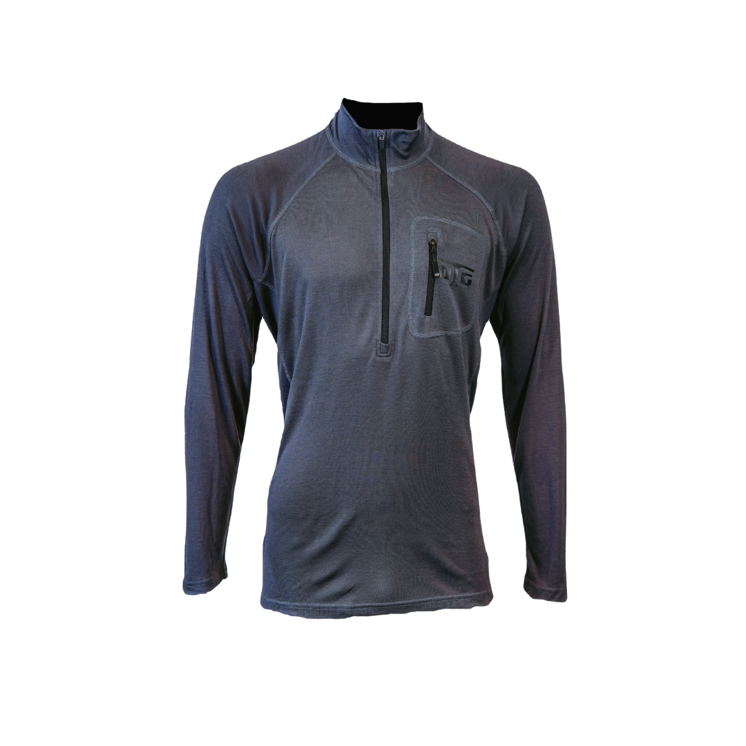 BASE MERINO ¼ ZIP LS