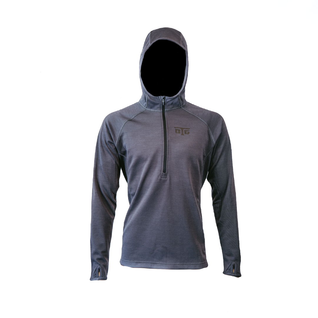 MID MERINO ¼ ZIP HOODIE